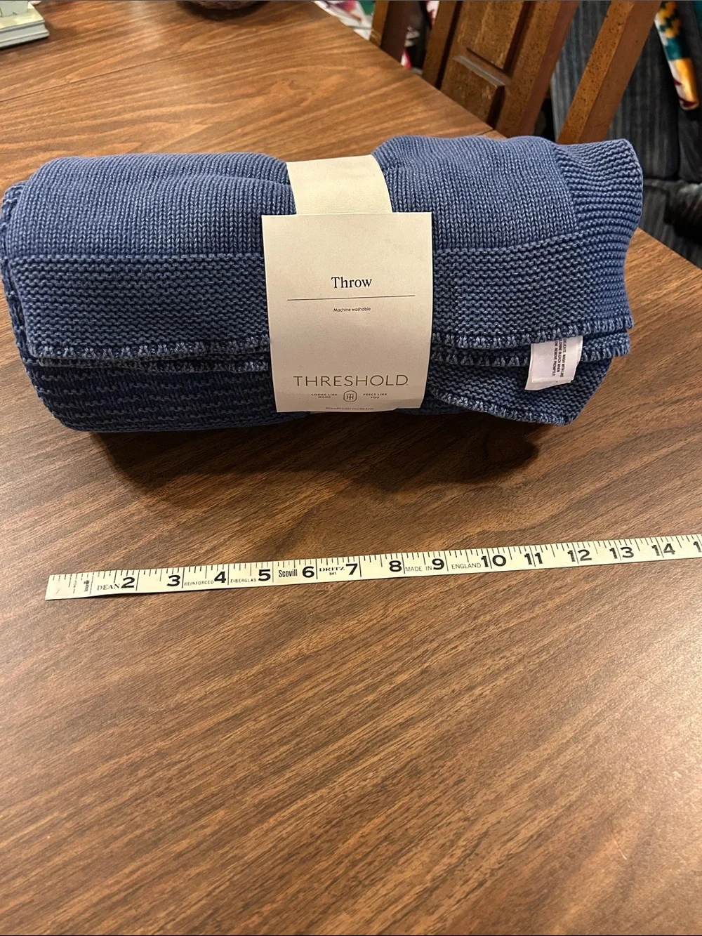 New Threshold Cotton Knit Throw